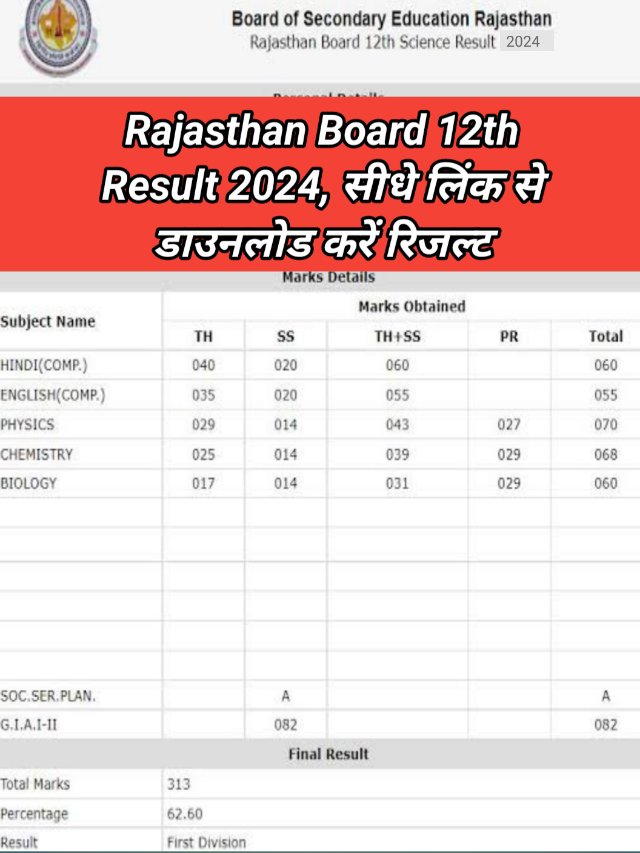 RBSE 12th Arts Result 2024 : इस दिन जारी होगा कला वर्ग का रिजल्ट