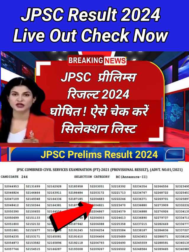 JPSC Result 2024 Prelims Live : जीपीएससी रिजल्ट 2024  ऐसे देखें